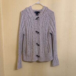 Relativity Cable Knit Cardigan - Light Gray